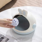 Mini Rabbit Desktop Storage Trash Bin