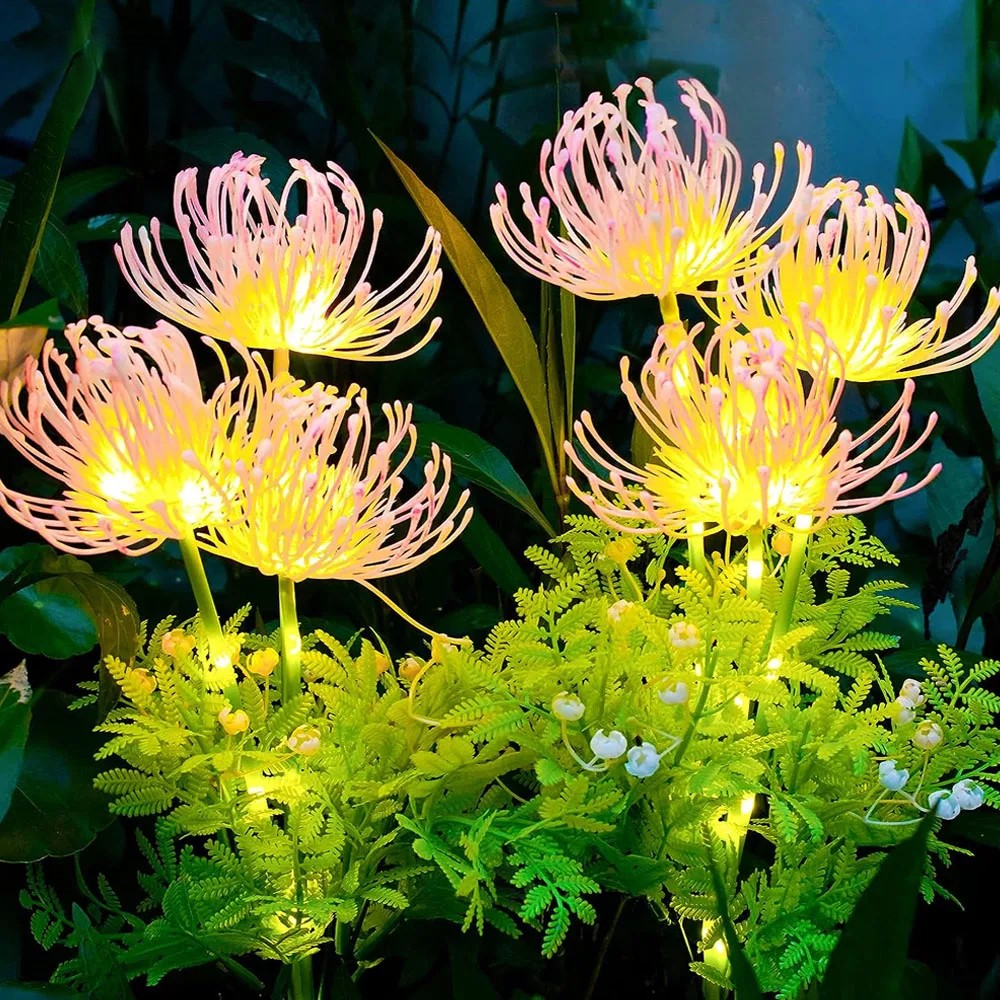 Soft Pink Glow Solar LED Flower Garden Light