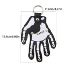 Gothic Skeleton Hand Leather Belt Clip Keychain
