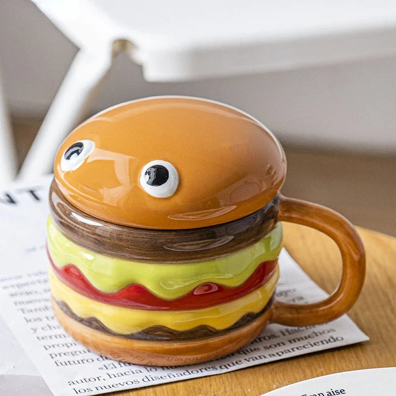Yummy Hamburger-Shaped Ceramic Hamburger Mug