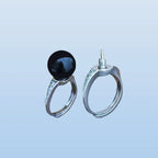 Mysterious Black Pearl Hidden Knife Ring
