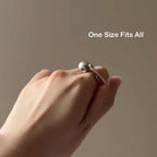Minimalist Abstract Metal Knock Knock Ring