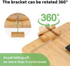 Wooden Clip-On Sofa Armrest Table Foldable Tray