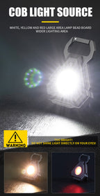 Mini LED Flashlight USB Bottle Opener Keychain
