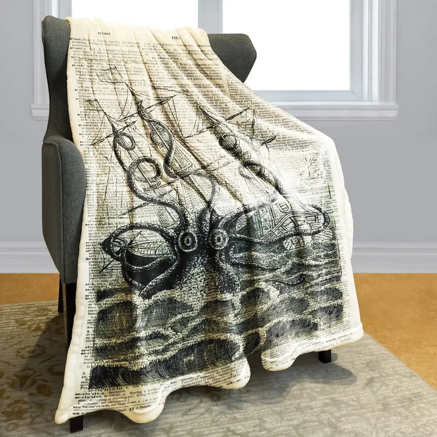 Sea Life Ocean Throw Octopus Blanket