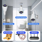 Fisheye Mini WiFi Bulb Security Camera