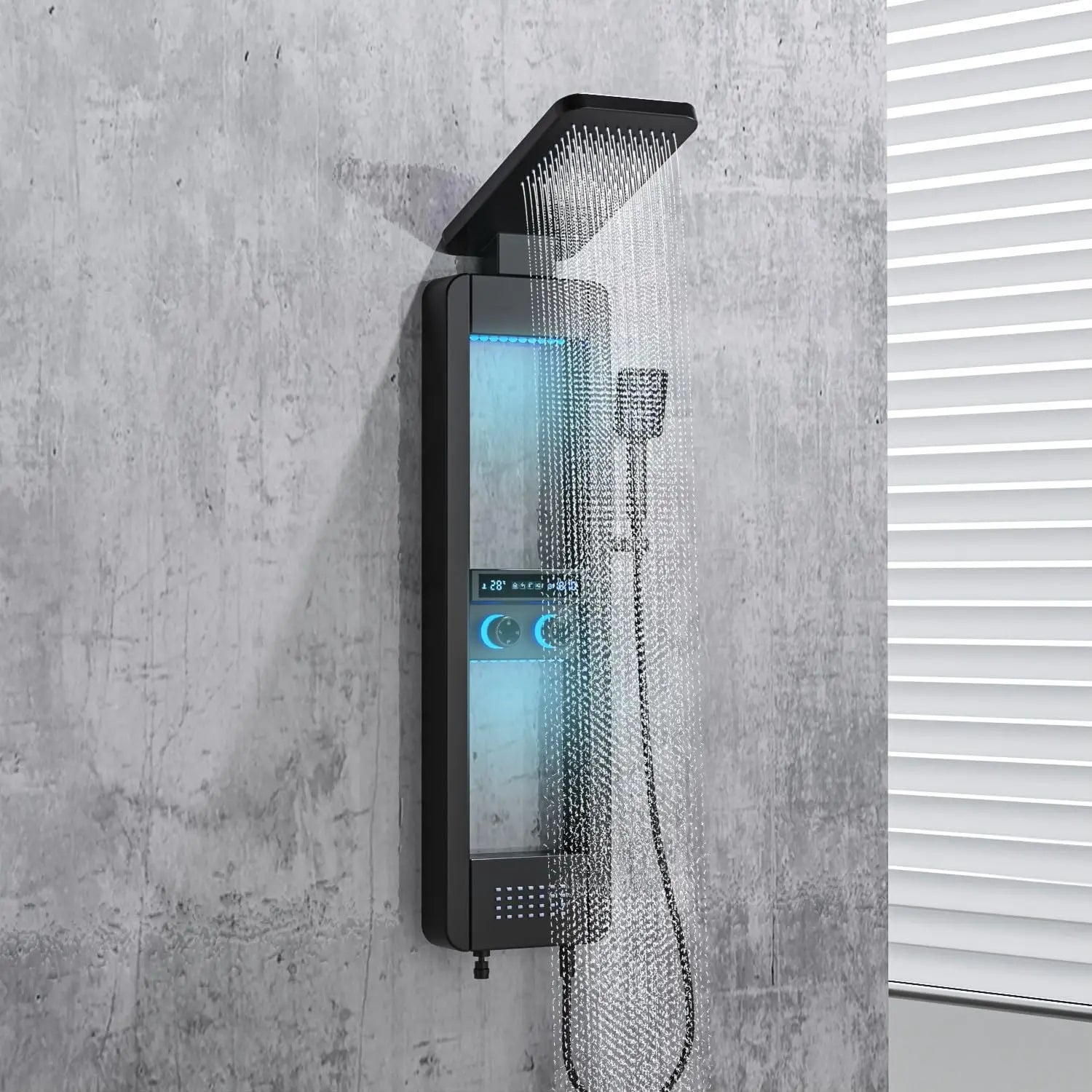 Rainfall Tower Panel Modern Shower Set