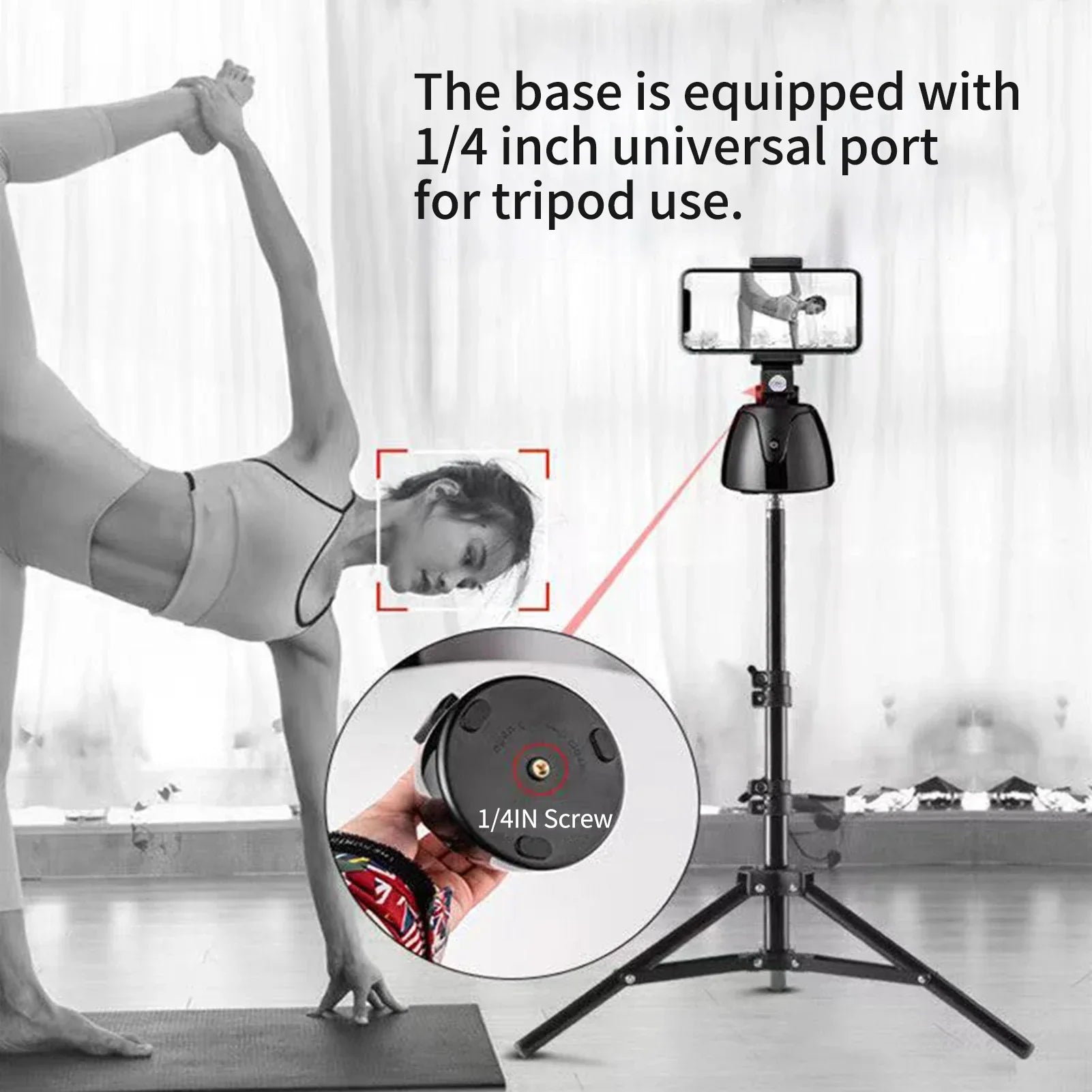 360 Auto Face Tracking Rotating Wireless Bluetooth Phone Holder