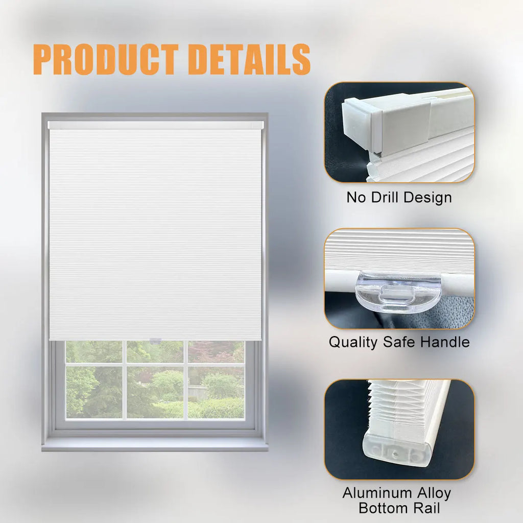 Blackout No-Drill Cordless Honeycomb Blinds