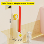 Clean Swipe Wall-Mounted Disposable Toilet Brush