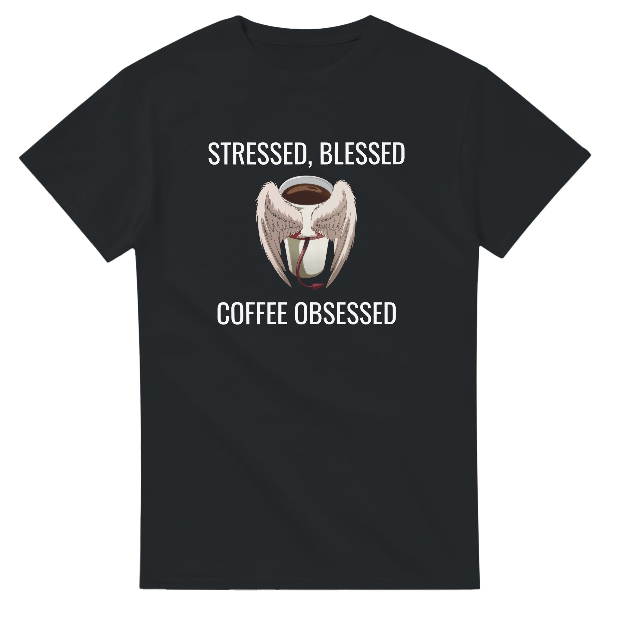 Stressed Blessed & Coffee Obsessed Cotton T-Shirt
