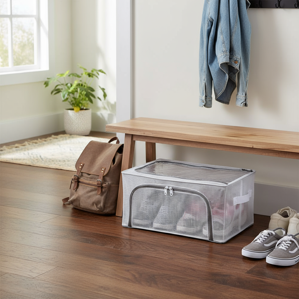 Foldable Stackable Shoe Storage Organizer