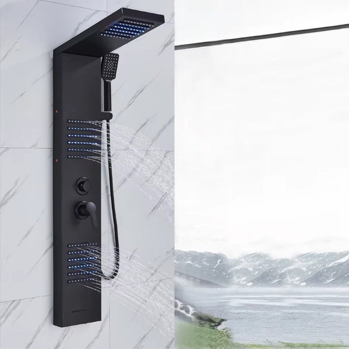 Rainfall Multi-Jet Panel Adjustable Pressure Shower Set