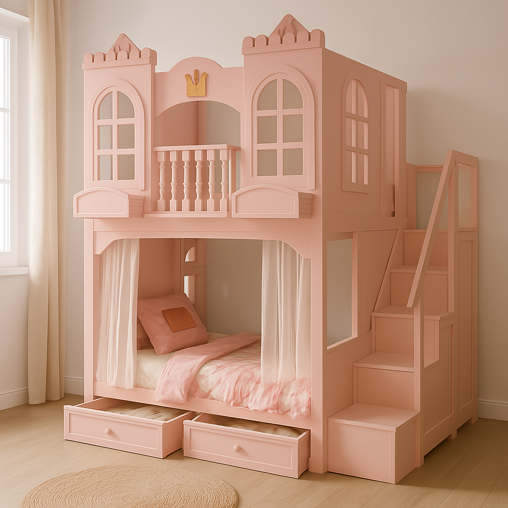 Royal Princess Castle Bunk Bed