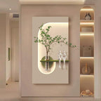 Spiral Sprout LED Backlit Wall Flower Shelf
