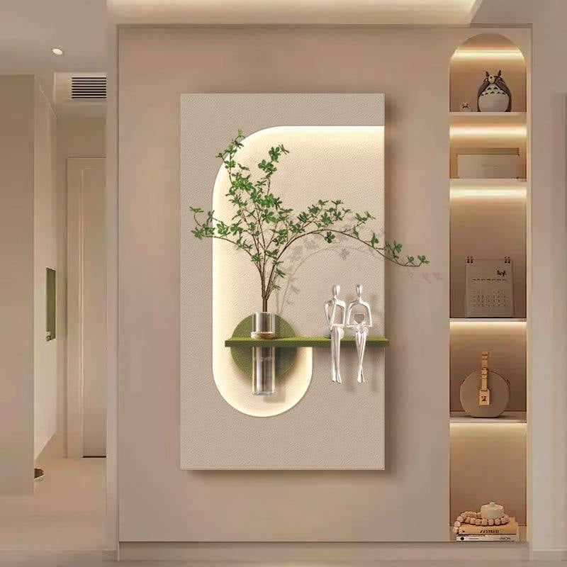 Spiral Sprout LED Backlit Wall Flower Shelf