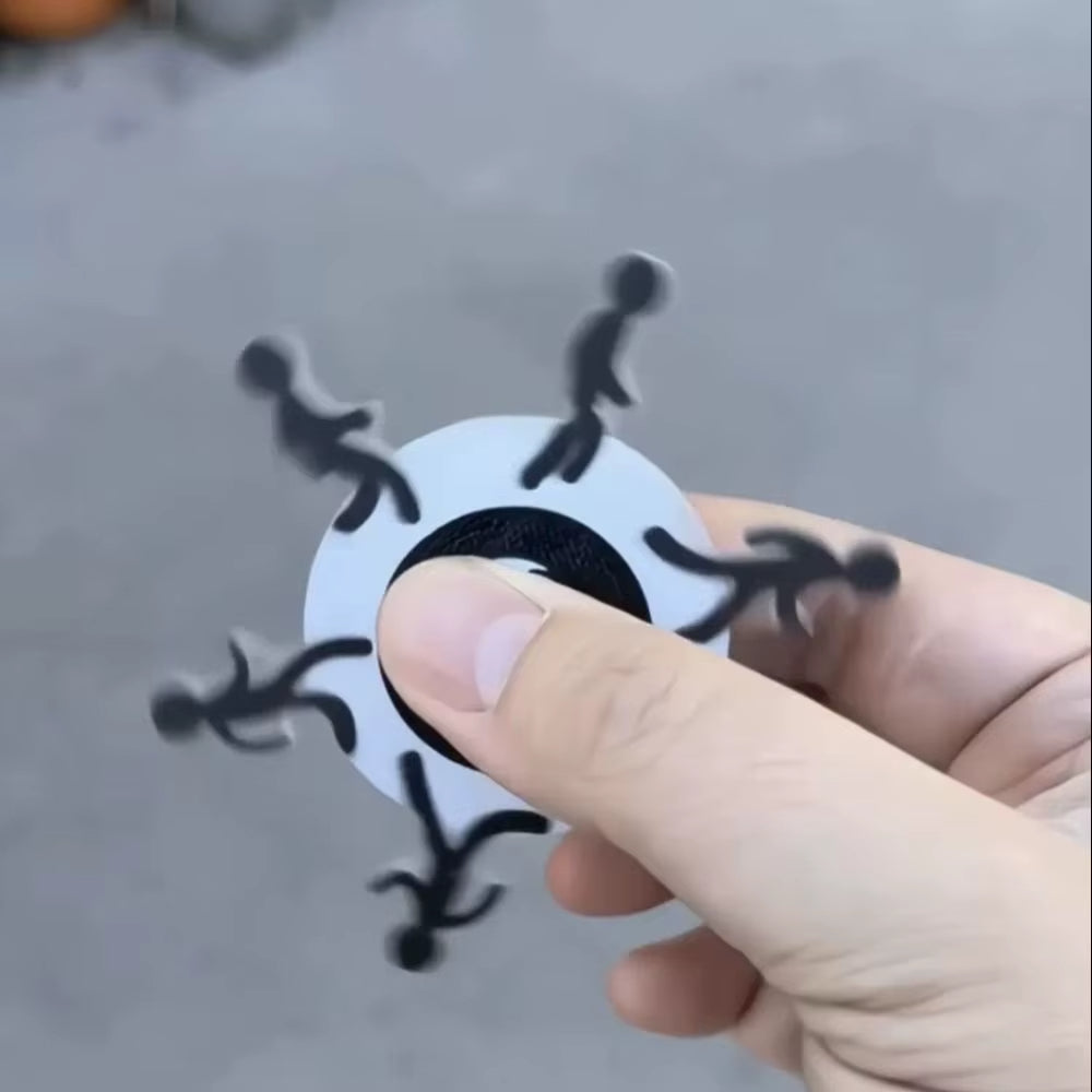 Running Stickman Optical Illusion Fidget Spinner