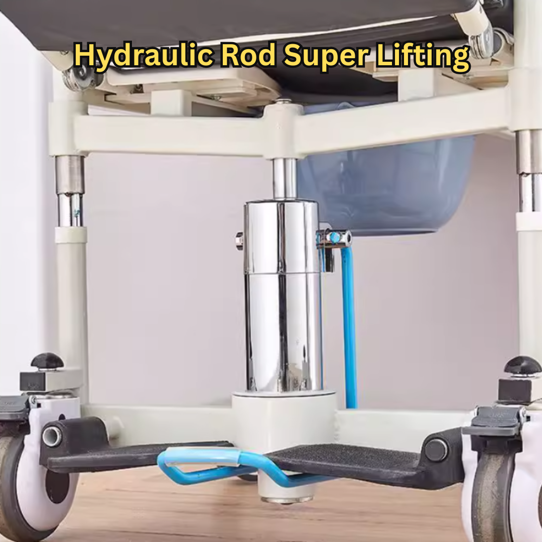 Height Adjustable Armrest Patient Transfer Mobility Chair