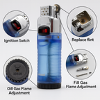 Crystal Ignite Pivot-Flame Pocket Lighter