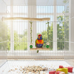 Natural Wood Hanging Bird Swing