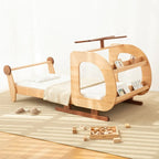 Helicopter Inspired Premium Wooden Built-in Storage Kids Bed