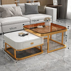 Nordic Nested Dual-Layer Elegant Coffee Table
