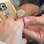 Rotating Disc I Love You Couple Ring