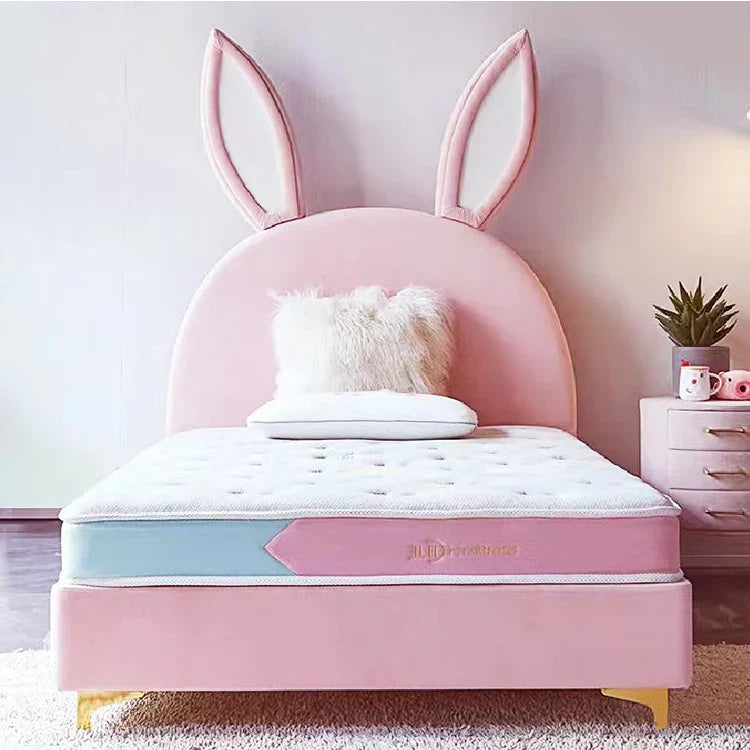 Rabbit Ears Pink Cute Kids Bed