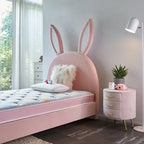 Rabbit Ears Pink Cute Kids Bed