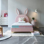 Rabbit Ears Pink Cute Kids Bed