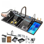 Aqua Magic Digital Display Large Waterfall Multifunctional Kitchen Sink