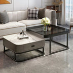 Nordic Nested Dual-Layer Elegant Coffee Table