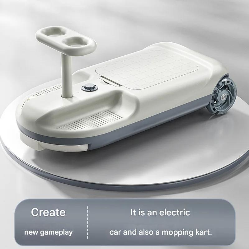 Anti-Rollover Built-in Mop Electric Cleaner