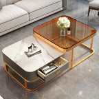 Nordic Nested Dual-Layer Elegant Coffee Table