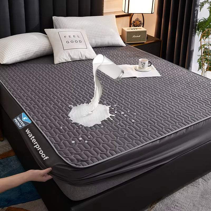Waterproof Ultra-Soft Fitted Latex Mattress Pad Cover