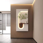 Spiral Sprout LED Backlit Wall Flower Shelf