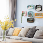 Geometric Diamond Wall Vase Shelf