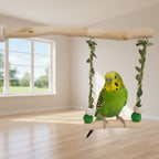 Natural Wood Hanging Bird Swing