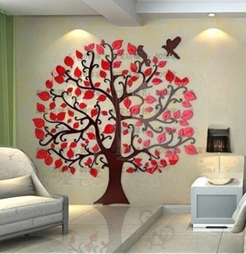 Modern Home 3d Three-Dimensional Tree Wall Stickers