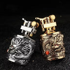 Vintage Dragon Carved Metallic Lighter