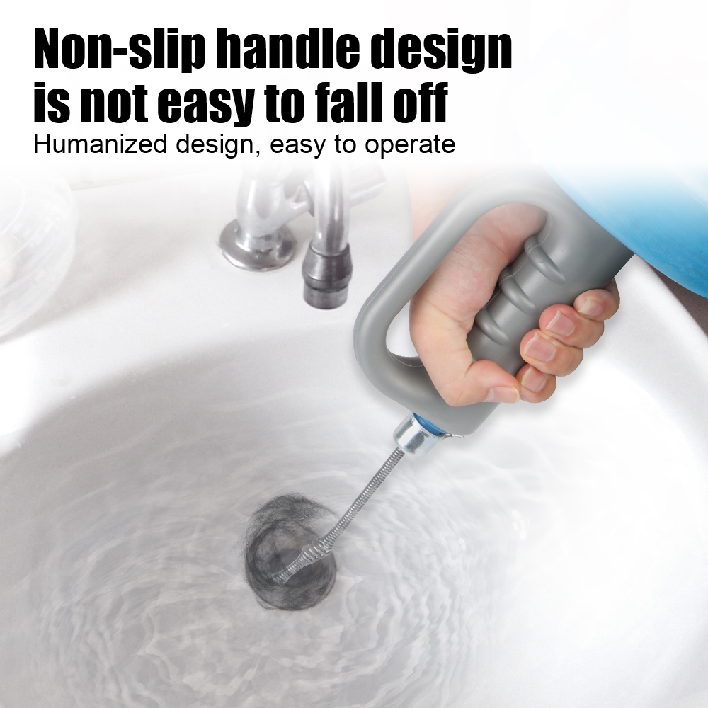 Manual Hand-Crank Drain Snake Shape Plumbing Tool