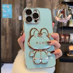 3D Bunny  Korean Style Mirror iPhone Case