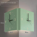 Double-Sided Illuminated Corner Silent Wall Clock