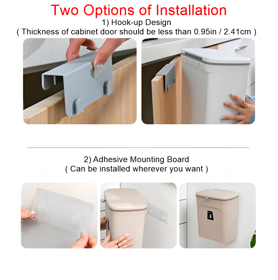 Wall-Mounted Smart Lid Trash Can