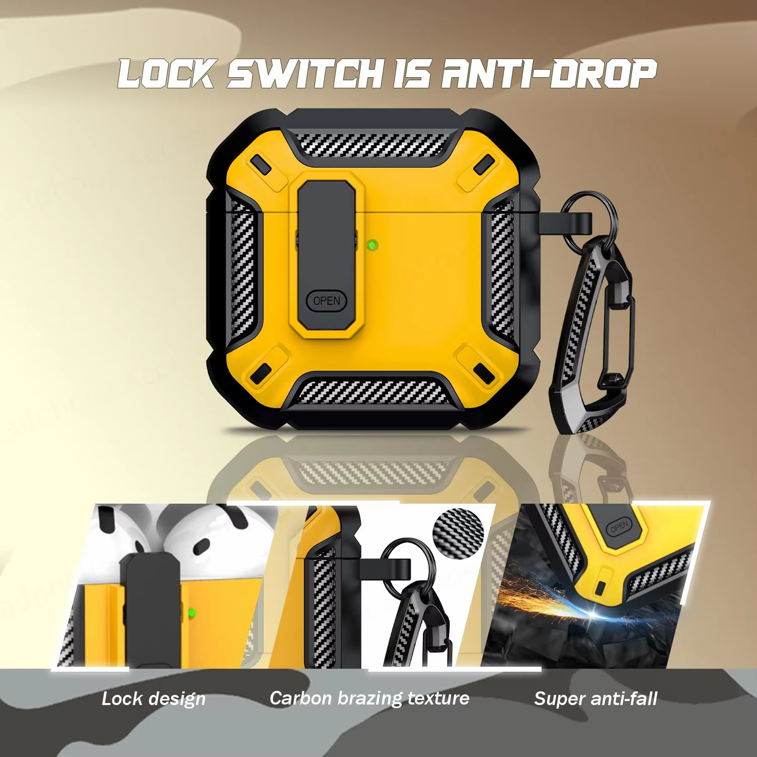 Shock Shield Keychain AirPods Case