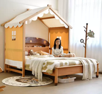 Mushroom Skytime Night Simple Wooden Bed