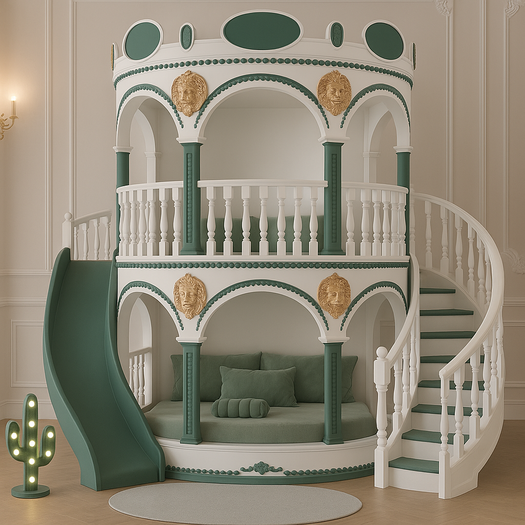 Dream Castle Majestic Slide Kids Bunk Bed