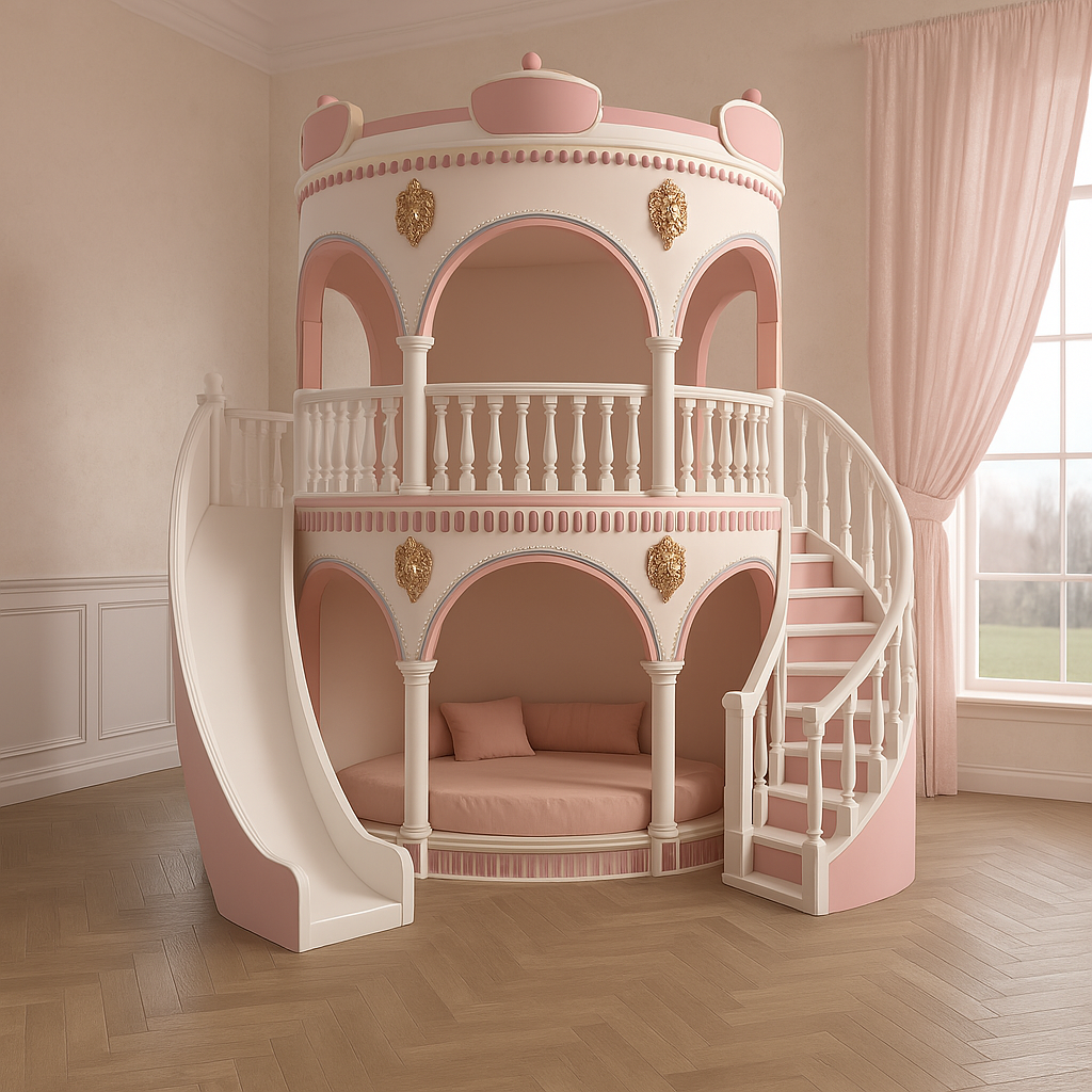 Dream Castle Majestic Slide Kids Bunk Bed