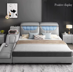 Massage System Smart Hidden Storage Leather Elegant Bed