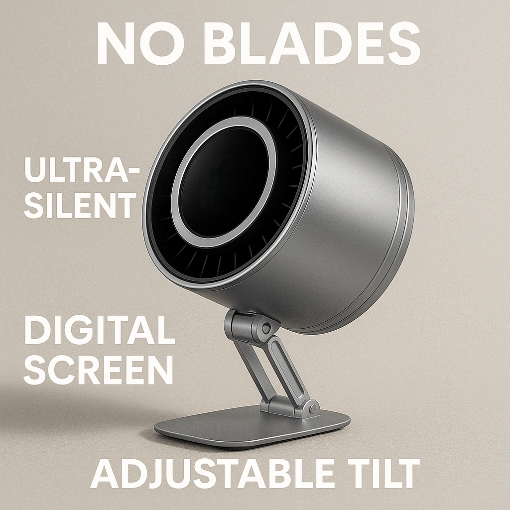 Ultra-Quiet Digital Display Bladeless Fan